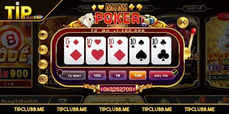 Đôi nét về sân chơi mini poker TIPCLUB